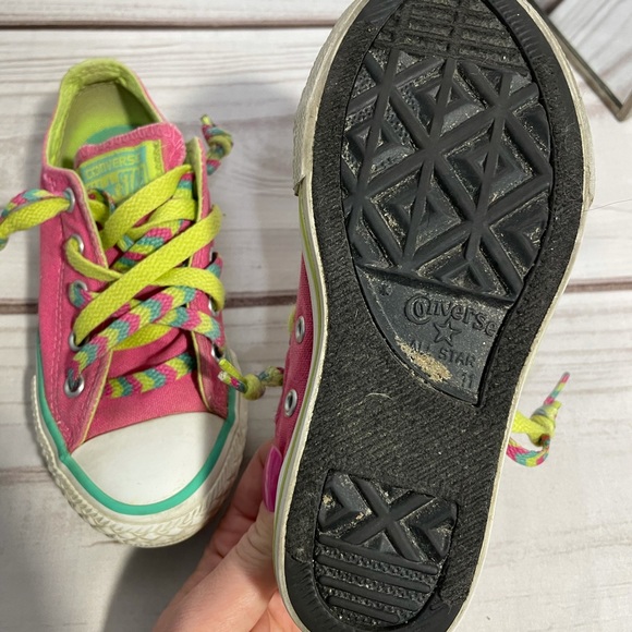 CONVERSE ALL STAR kids pink green & blue - Picture 2 of 8